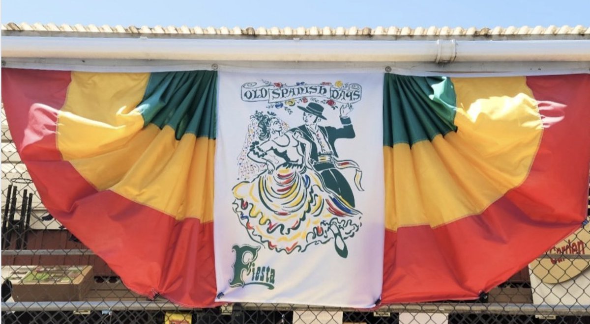 JohnPalminteri's tweet image. Santa Barbara comes alive with a festive look for its annual Old Spanish Days beginning July 30. It dates back to 1924 with live shows a traditional horse parade and homemade food. Many businesses and neighborhoods are adding decorations, and pins and posters are for sale.