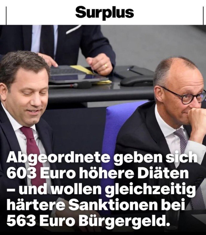 <a href="/migrate89/">Thomas. 🇪🇺</a> Die Gründe der Unzufriedenheit sind vielfältig: Wahlbetrug! Lügen! Sich vor Spahn stellen! Trump als Freund bezeichnen! Auf Migranten und Bürgergeldempfänger hetzen…von Wirtschaft, Rente,…rede ich erst gar nicht. Dabei hat er eine Billion, aber tut er was sinnvolles damit?Nein!