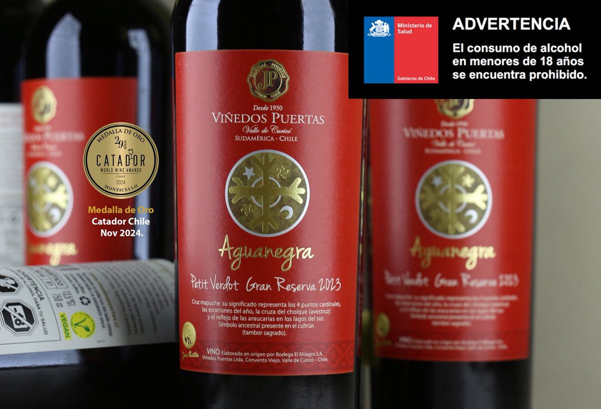 Si eres amante de la variedad Petit Verdot, tienes que degustar nuestro Aguanegra Gran Reserva, Cosecha 2023.

Con origen en Palquibudis, ribera Río Mataquito, Valle de Curicó, este especial Petit Verdot cuenta con un 10% de la variedad Carmenére, aportando notas a frutas rojas y