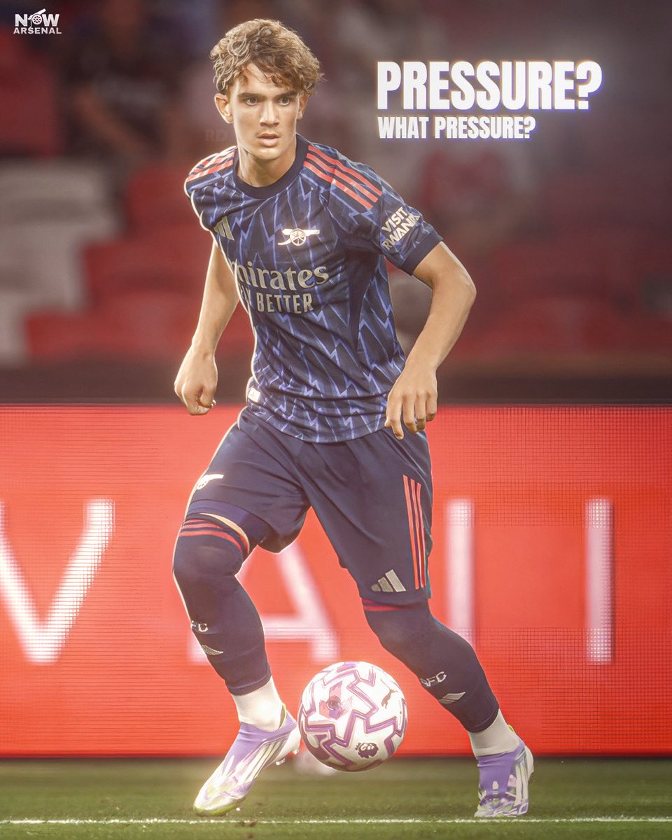 now_arsenaI's tweet image. 15-year-old Max Dowman making his first ever first-team appearance for The Arsenal.
Fazed? Nerves? Pressure? This kid doesn’t know what that means.
Confidence. Flair. Talent. That’s all he knows.