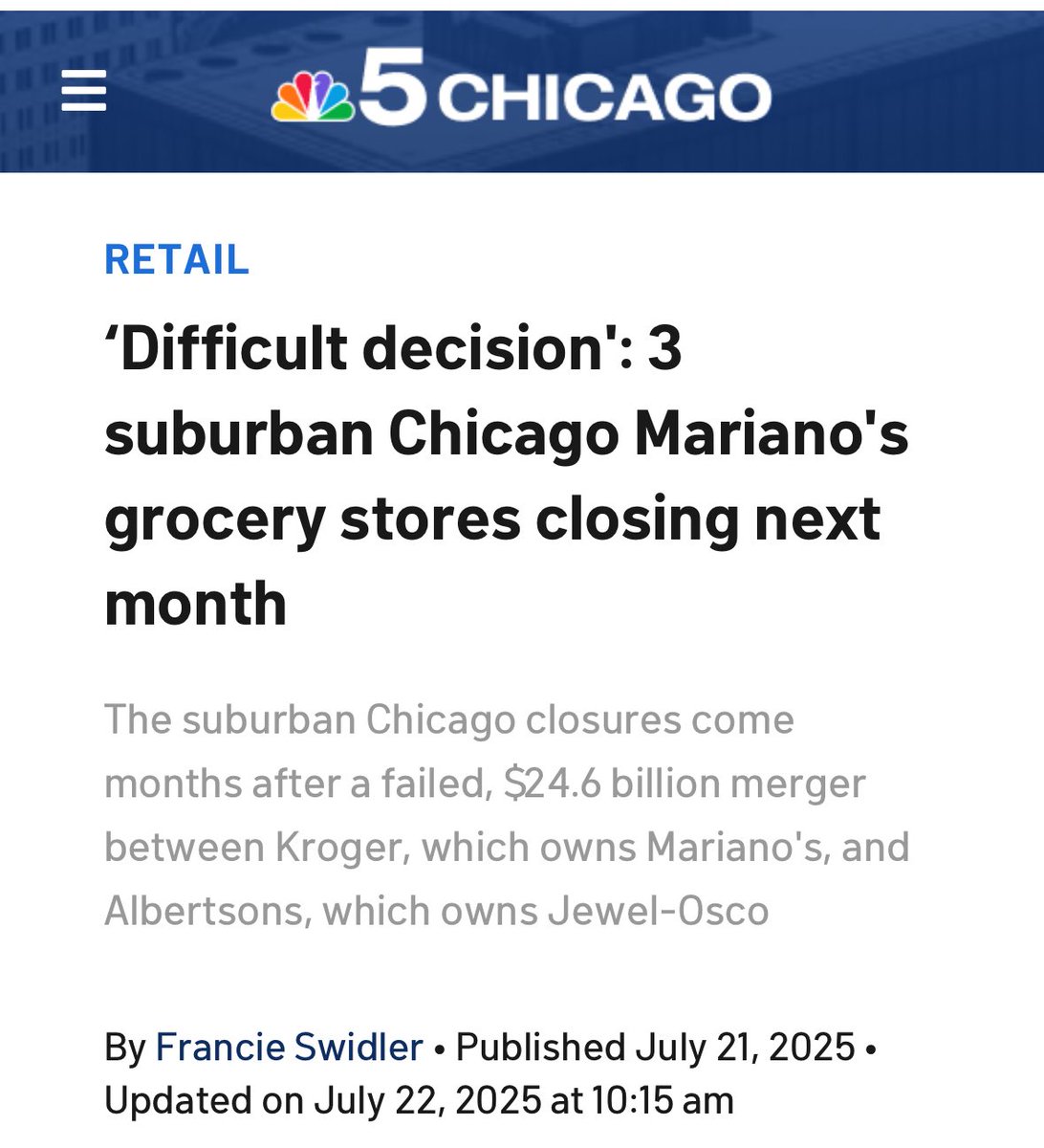 cherrygarciafan's tweet image. People aren’t struggling when grocery stores close in affluent suburbs. No, couldn’t be…