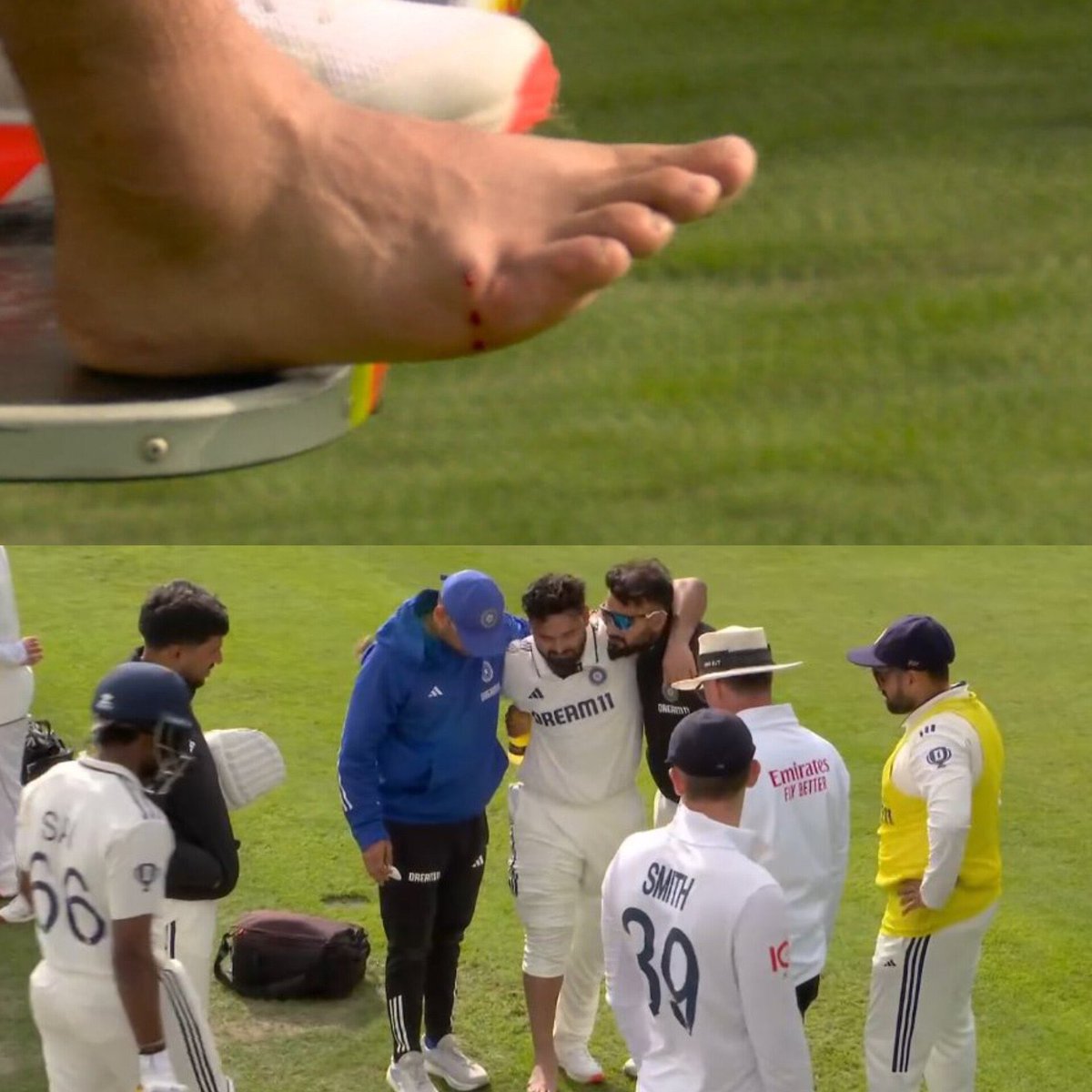 Rishabh Pant's injury came at a very very wrong time for India, hope these two (Sai Sudharsan &amp; Ravindra Jadeja) don't go into a shell now.
#RishabhPant