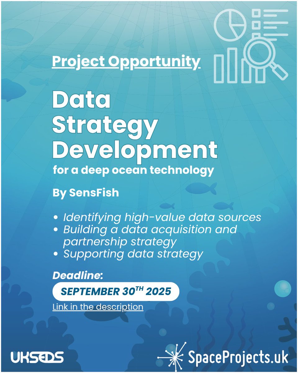 UKSEDS's tweet photo. 📚We are pleased to announce a second project for Final-Year Undergrads &amp; Master's Students with SensFish and https://t.co/XhkGpl8jSr!

🗓️Deadline is September 30th, 2025
#StudentProjects #UndergradResearch #MastersResearch #EarlyCareer #ProjectOpportunity https://t.co/gSG09bWgdN