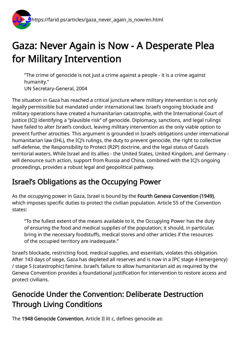 R34lB0rg's tweet image. Gaza: Never Again is Now - A Desperate Plea for Military Intervention
farid.ps/articles/gaza_…
24 Languages, Audio Podcasts, PDF eBooks, No Ads