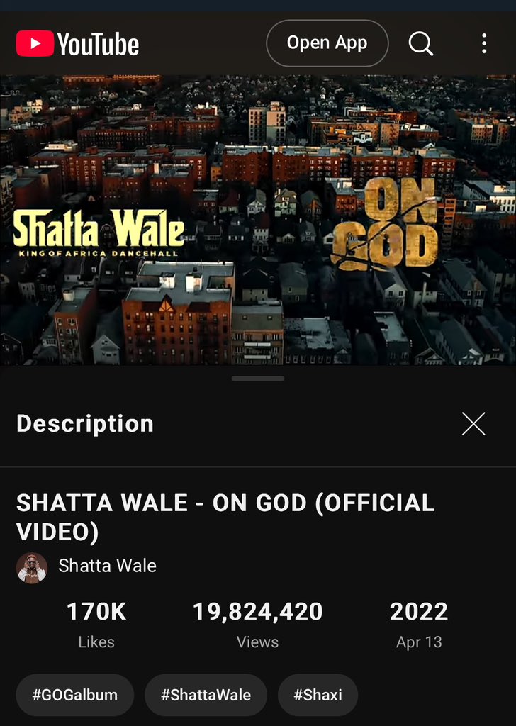 Shatta Wale’s ‘On God’ on the way to hit 20M views !! 

Shatta movement let’s get it done asap !

Stream here // youtu.be/WMRfgQf6q7s?si…