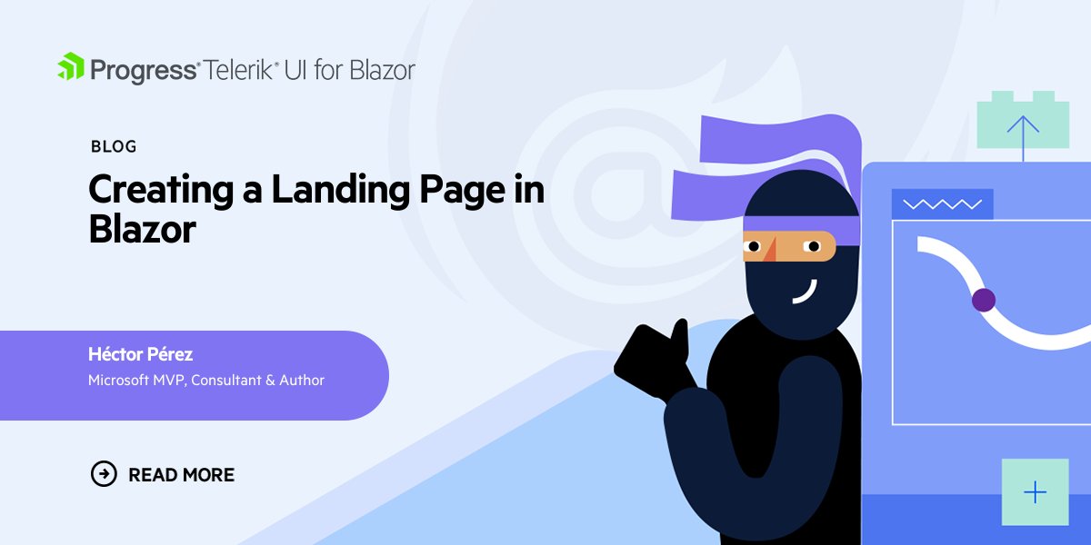 Telerik's tweet image. Want to master the art of landing pages with #Blazor? 🎨

You came to the right place!

Learn to craft beautiful hero sections, detailed features &amp;amp; effective contact forms from @hprez&apos;s awesome guide: prgress.co/44Jq61R