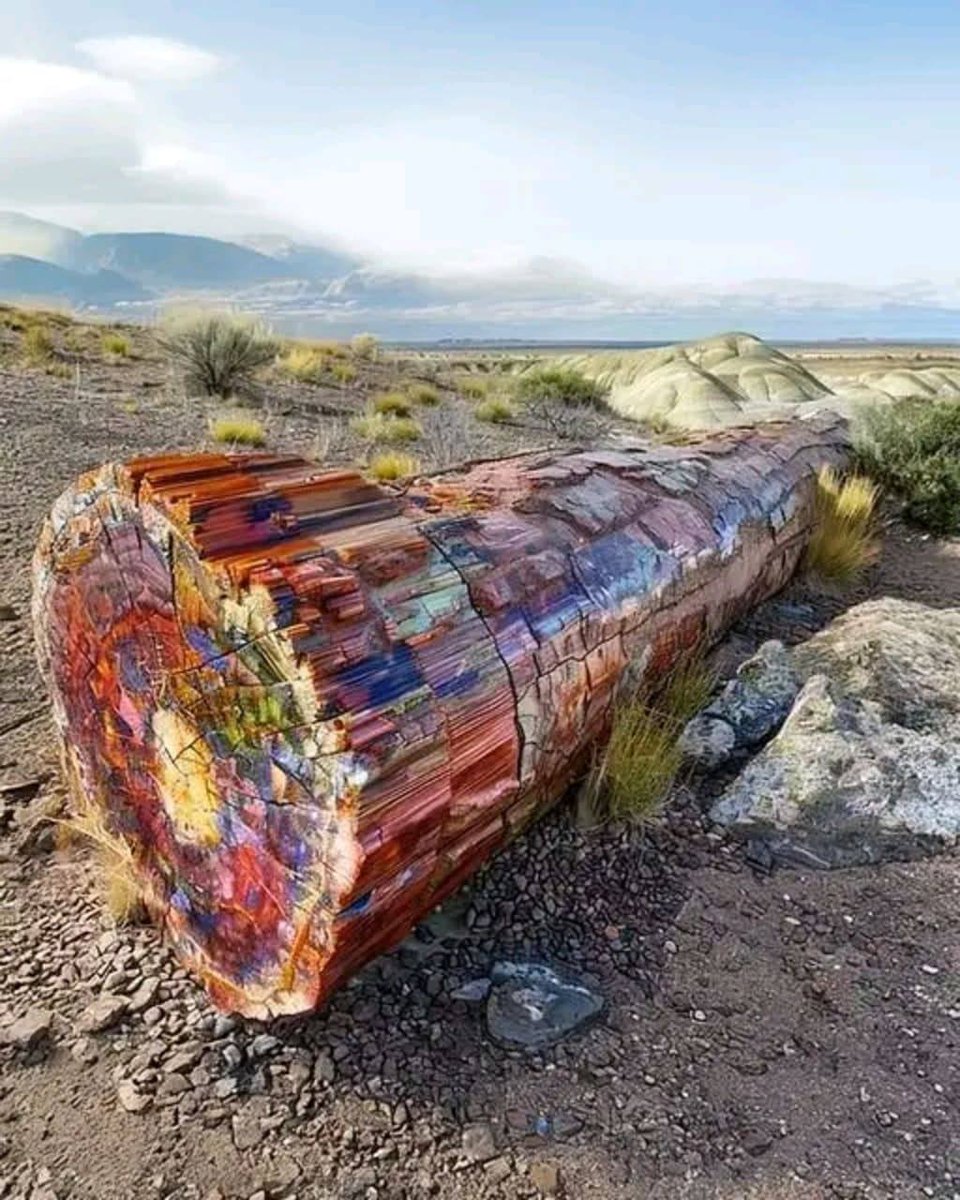 RjNol's tweet image. The Petrified Forest National Park is nestled in Apache and Navajo counties between Phoenix and Albuquerque.
But.
Is it really a petrified tree trunk or could it be something else that completely deviates from the official narrative?