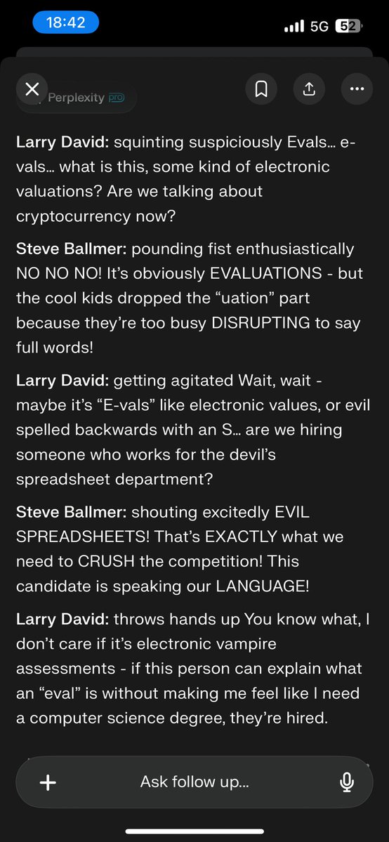 DaveThackeray's tweet image. Finally figured out evals thanks to Steve and Larry