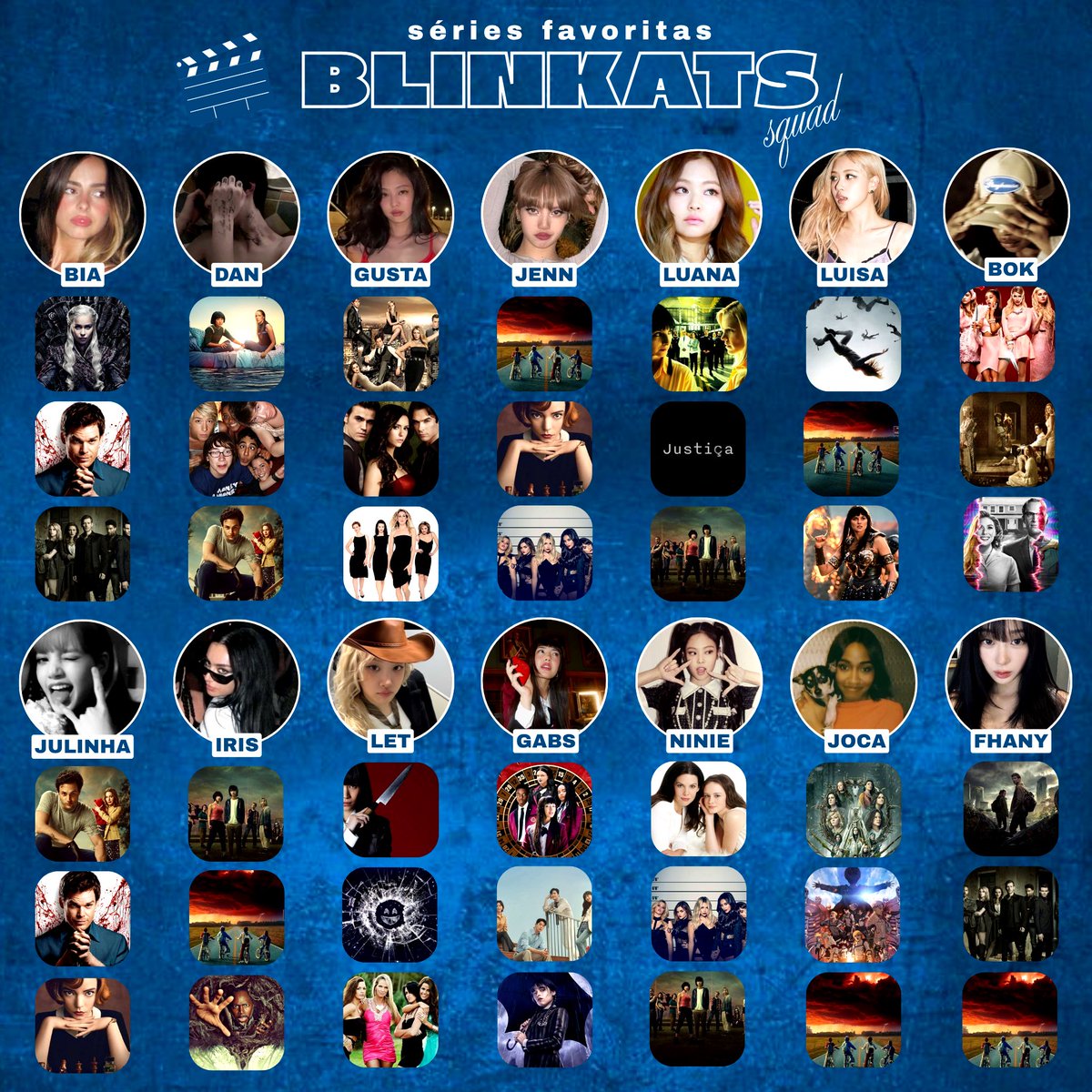 squadblinkats's tweet photo. ˖ ࣪⊹ séries favoritas do blinkats! https://t.co/lt8ZDI6bzT