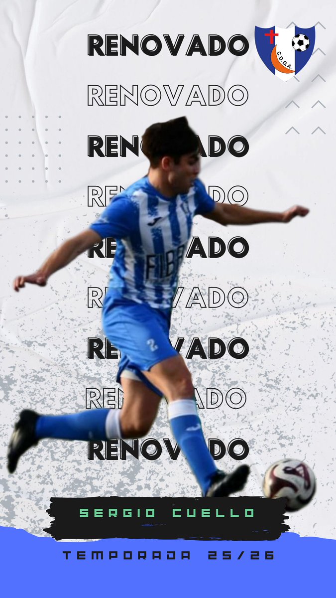 🔵⚪ 𝙍𝑬𝙉𝑶𝙑𝑨𝘿𝑶🔵⚪
    ꮪꭼꭱᏽꮖꮎ ꮯꮼꭼꮮꮮꮎ
Nuestro polivalente defensa seguirá dejándose todo por nuestros colores durante otra temporada más.
¡ Vamos! 💪