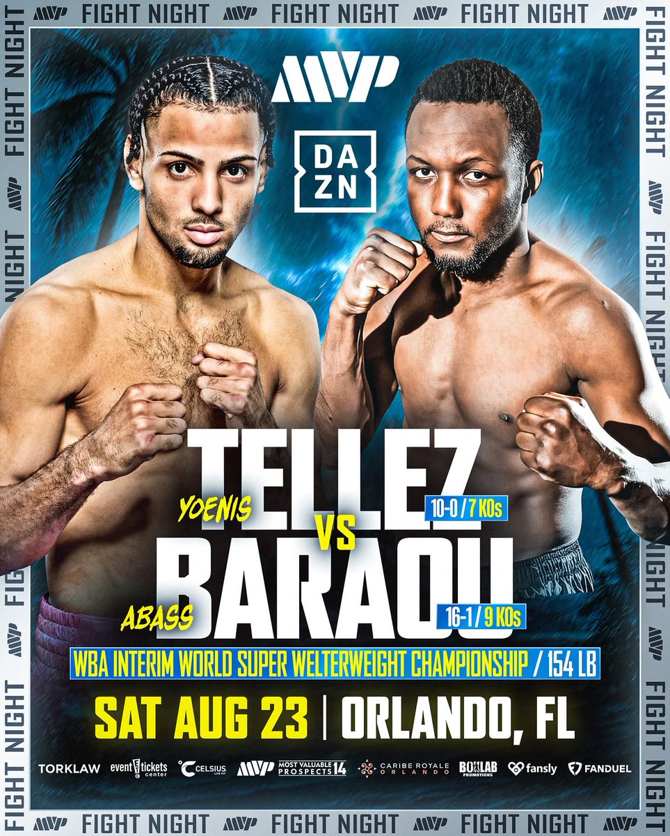 h_hkan's tweet image. 3 World Title fights added 🔥🥊
Yoenis Tellez vs Abass Baraou for the WBA Interim Super Welterweight Title
Stephanie Han vs Paulina Angel for the WBA Lightweight World Title
Jasmine Artiga vs Linn Sandström for
the WBA Super Flyweight World Title
#MVPFightNight