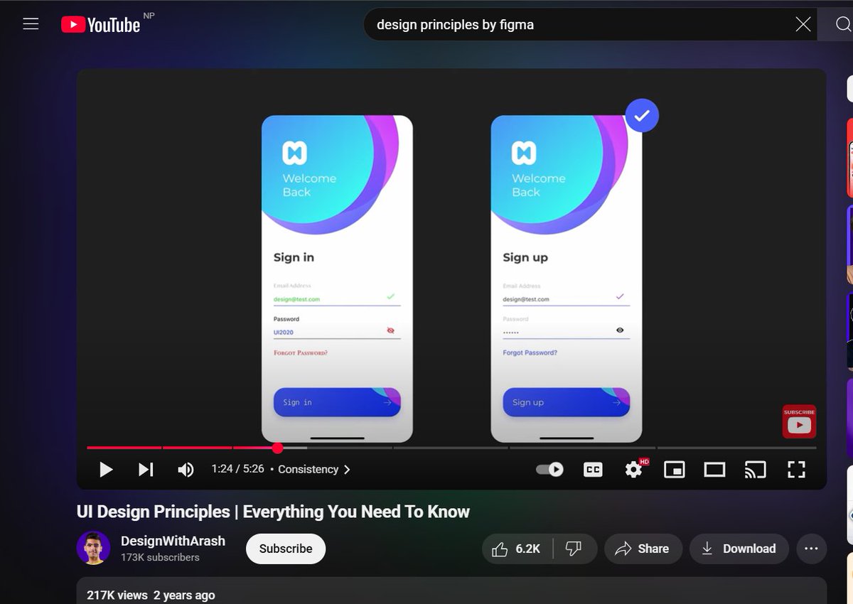 riddima__'s tweet photo. Day 6 of 30:  Learned about the design principles of UI design.
 #primeitclub #pitc30day https://t.co/ME2qhxiIZs