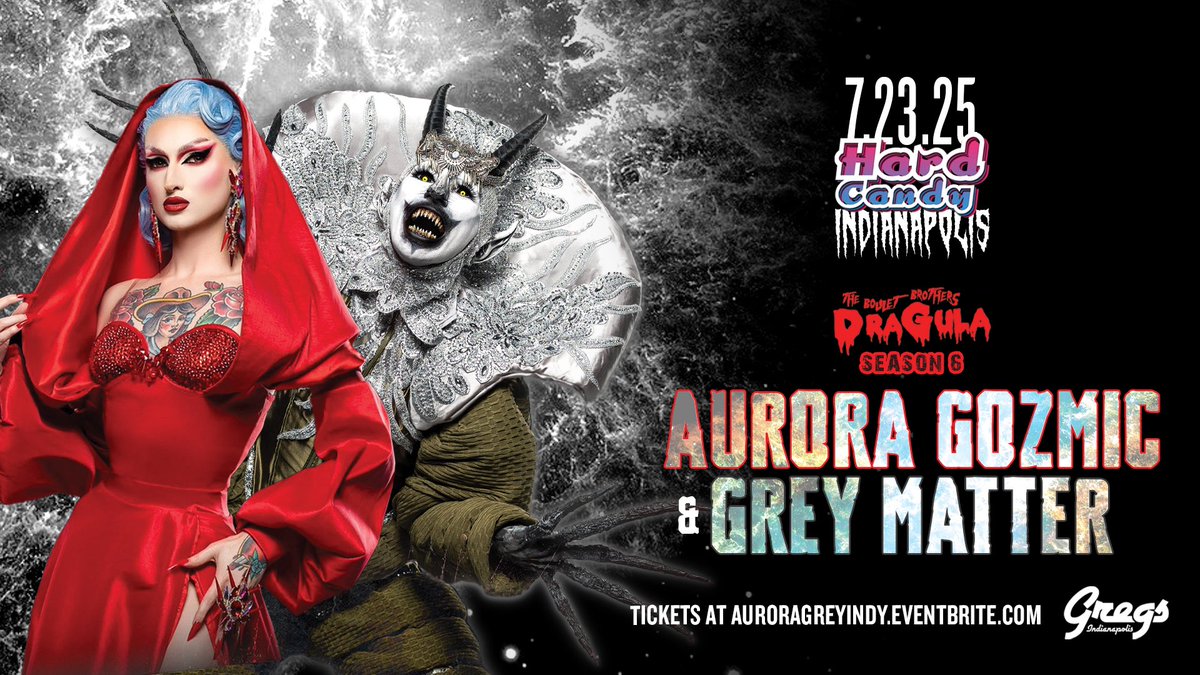 HardCandyKY's tweet image. Indianapolis! Catch Aurora Gozmic & @GreymatterFx tonight at @GregsOurPlace! Tix: Auroragreyindy.eventbrite.com