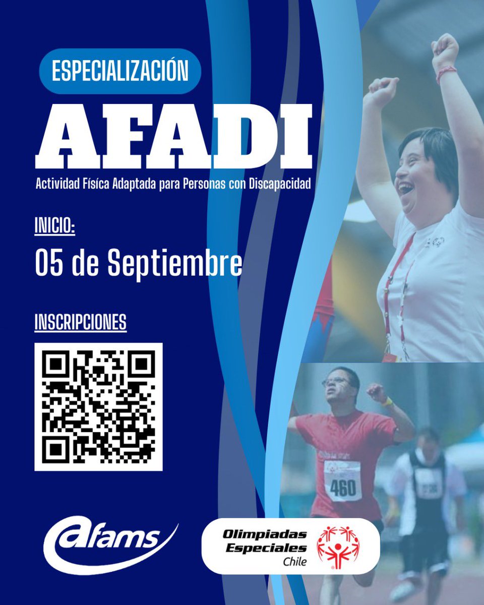 afamsoficial's tweet image. 🎓 ¡Especialízate en Inclusión y Movimiento!
Formación online en Actividad Física Adaptada para personas con discapacidad intelectual.
🧠 Enfoque práctico e interdisciplinario
📅 Cupos limitados
🔗 Más info en la bio
#Inclusión #AFAD #DeporteAdaptado #EducaciónInclusiva