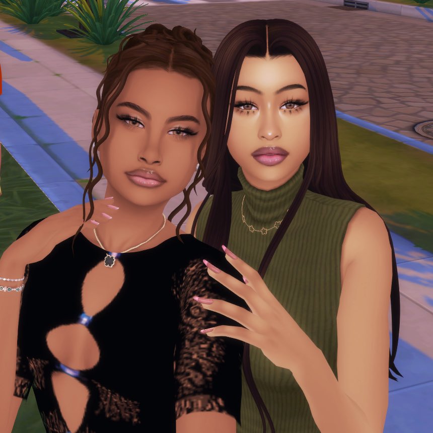 2 single bestfriends take on Ciudad 🫢♥️
Presley &amp; Demi 
#ShowUsYourSims #Sims4