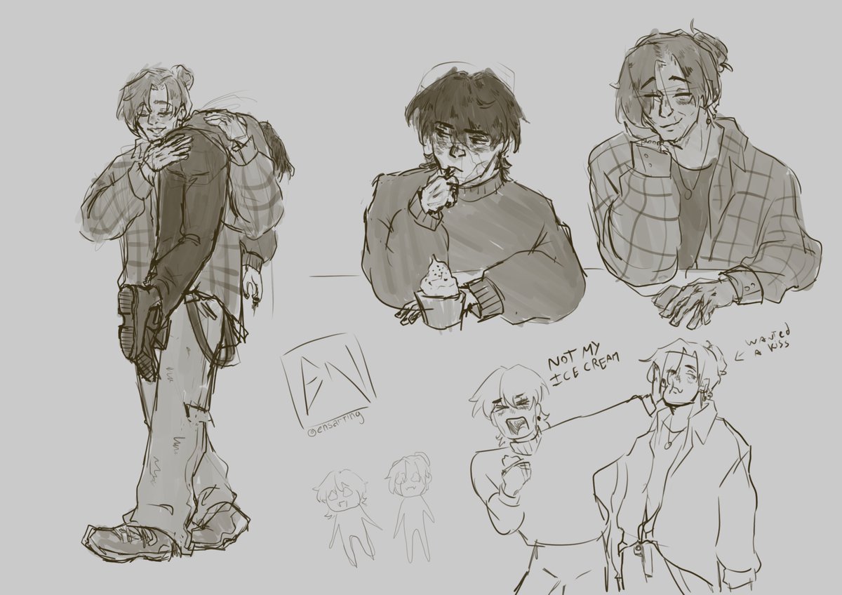 ensarting's tweet image. Highly recommend making Ocs with your friends. @TinyPoorArtist and i enjoyed it thoroughly (They're hopeless homosexuals) #OCart #OCxOC