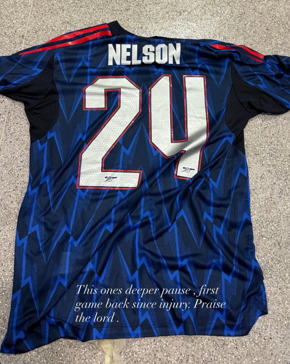 DailyAFC's tweet image. 📲 Reiss Nelson on Instagram, after beating AC Milan. ✅
🗣️ ‘This ones deeper pause, first game back since injury. Praise the lord.’