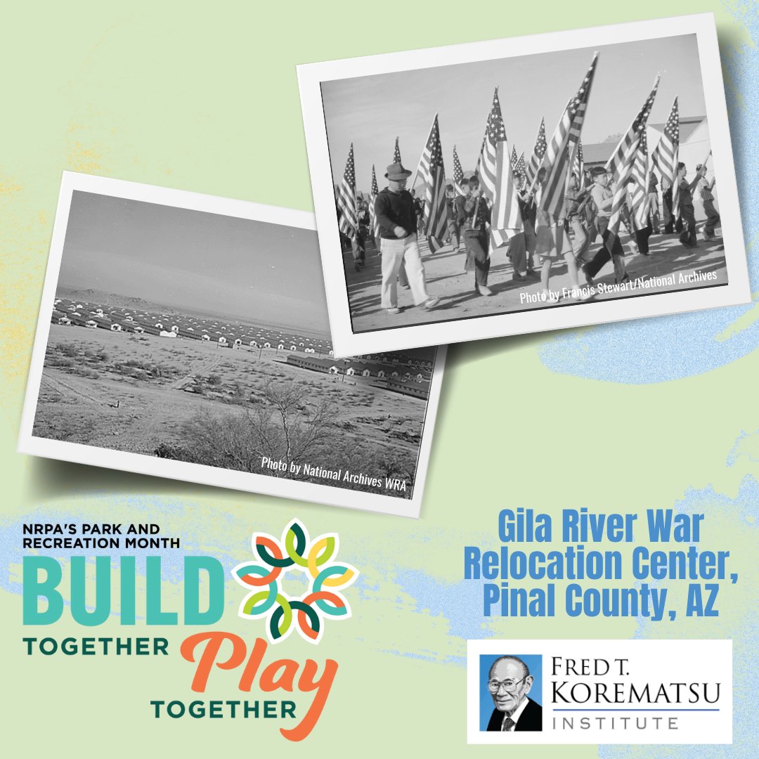 July is National Parks and Recreation Month. The Gila River Relocation Center opened on sacred Gila River Indian Tribal land in July 1942 &amp; became the fourth-largest city in the state.  Learn more in the intersection of experience at Gila River here:  tinyurl.com/3dtxkab5