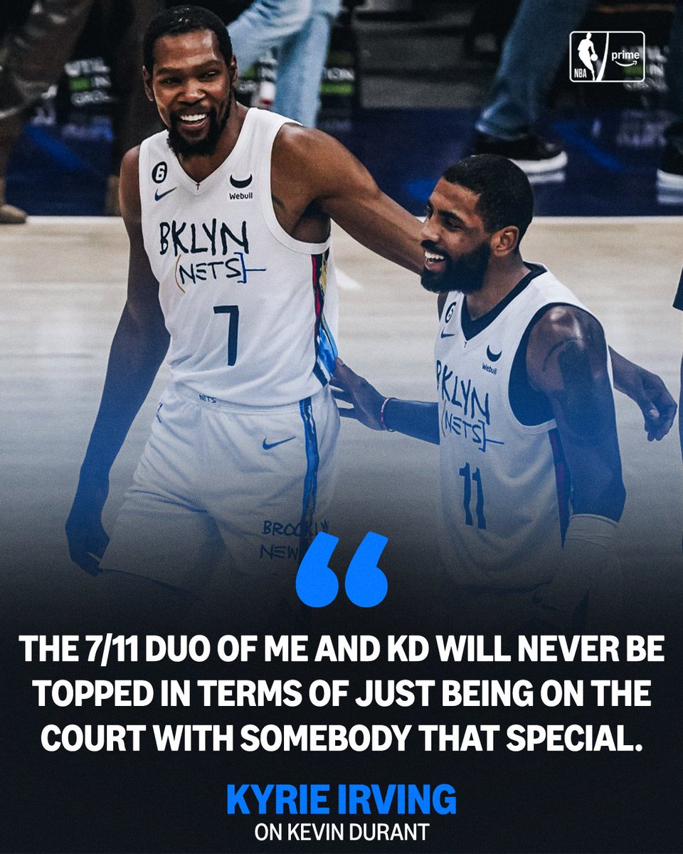 NBAonPrime's tweet image. Kyrie holds playing with KD in special regard 🤞
(via @kyrieirving, @brooklynnets)