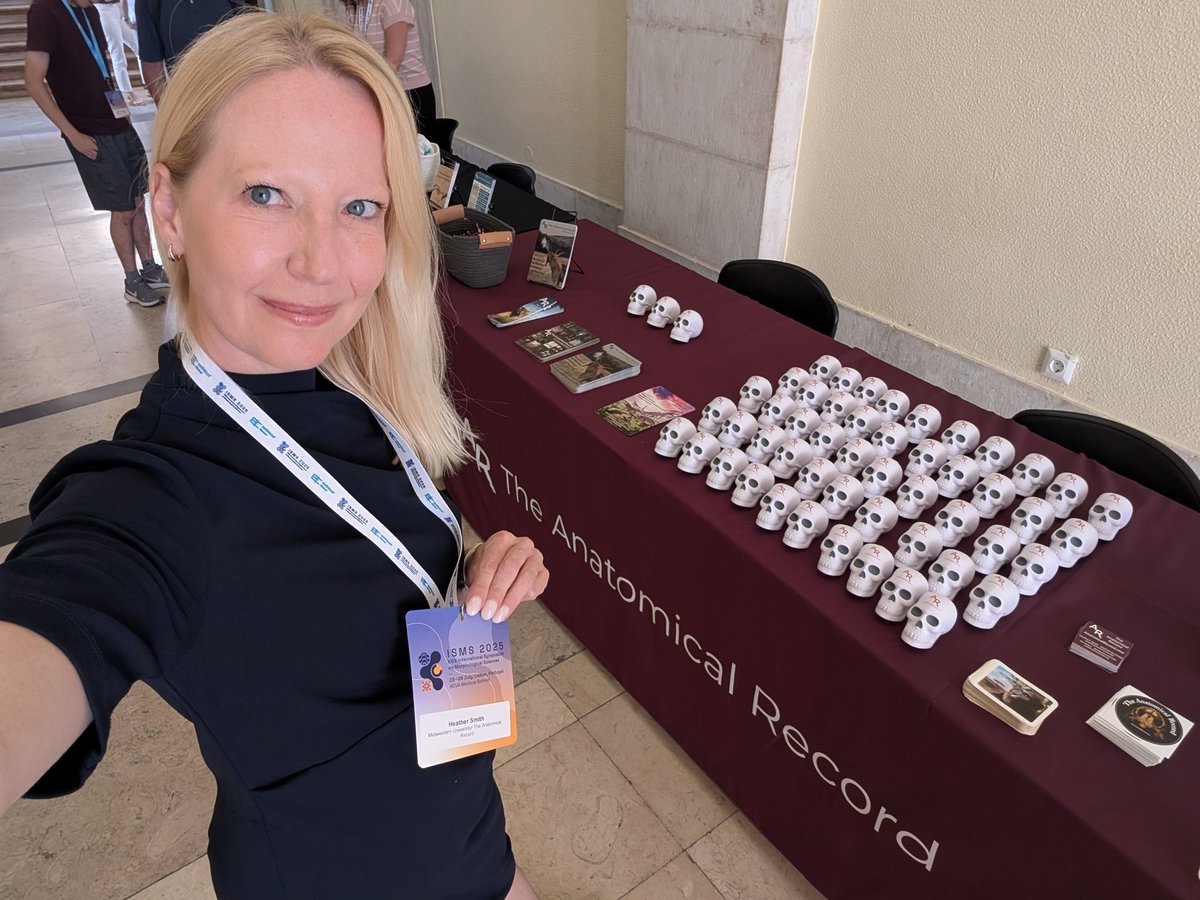 heatherfsmith's tweet image. Representing The Anatomical Record at the International Symposium on Morphological Sciences #ISMS2025