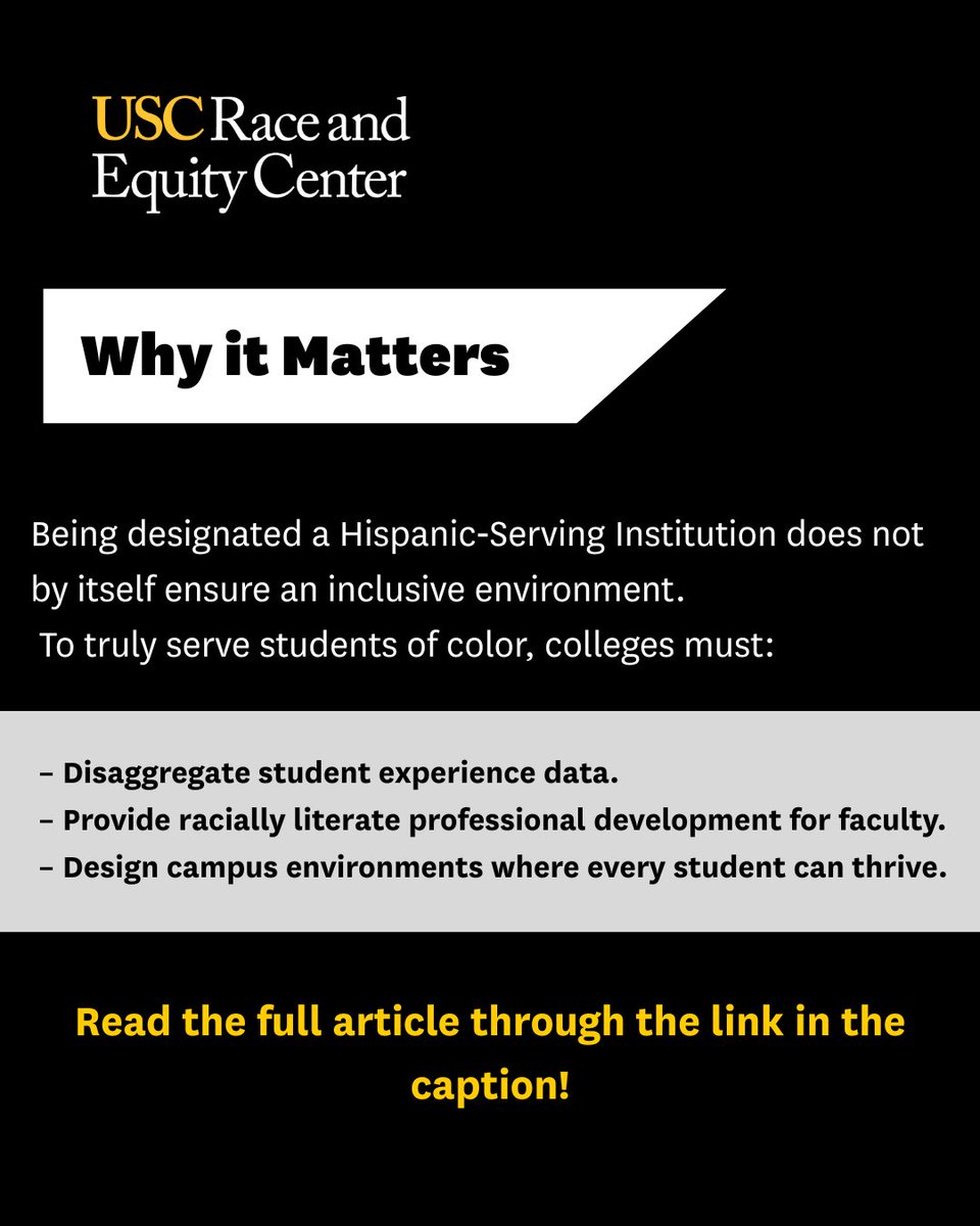 USCRaceEquity's tweet image. Royel M. Johnson, Jihye Kwon, and Adrián Trinidad surveyed nearly 30,000 students at California Hispanic‑Serving Community Colleges to see how faculty interactions shape campus racial.
Dive into the article via this link: lnkd.in/gcswC9zh 
#HigherEd #RacialClimate