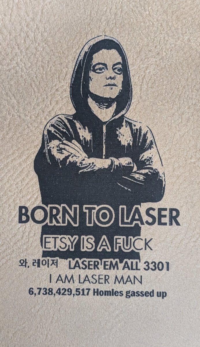 CultLaser's tweet image. Etsy be like: Don't be making offensive memes with your laser.
Me over here like: