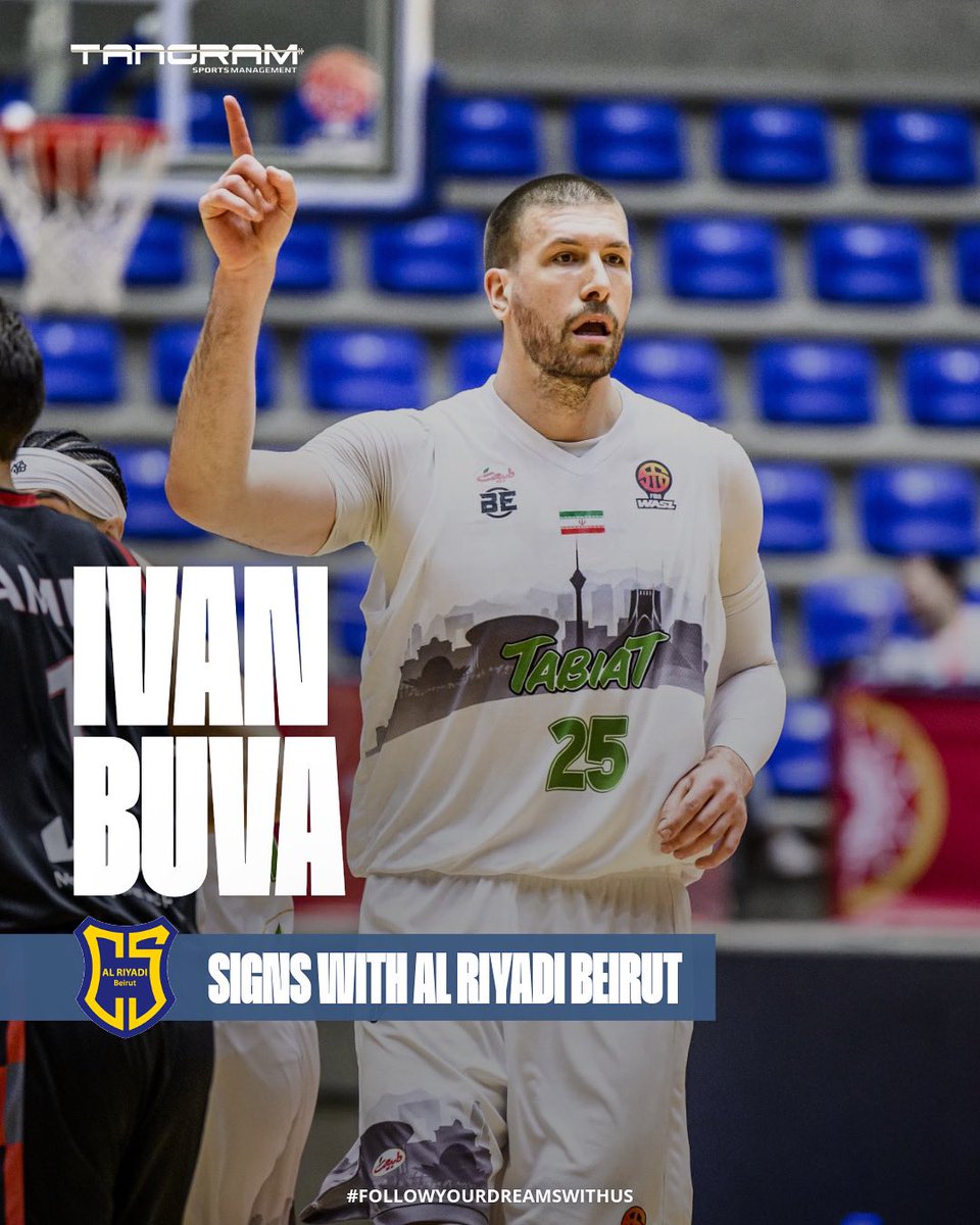 TangramSports's tweet image. 𝗜𝗩𝗔𝗡 𝗕𝗨𝗩𝗔 joins @AlRiyadiClub in Lebanon @LBF_Basketball 🇱🇧 as his next career chapter 
 
Good luck, Ivan 🫵🏻 !

#TangramSports
#FollowYourDreamsWithUs