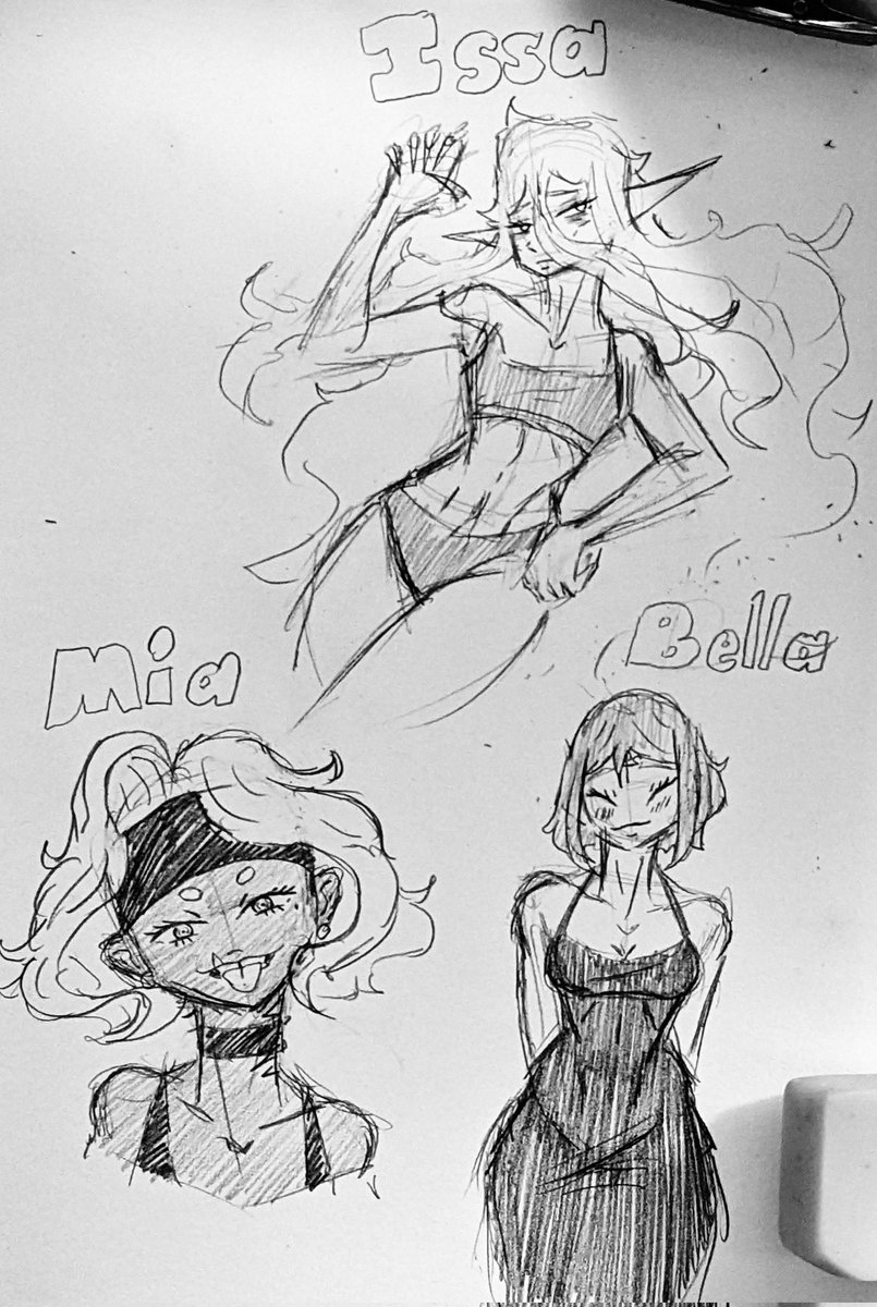 JulienWestt's tweet image. Some doodles of some of my ladies! I have more time off rn so I have more time to work on me comic I&apos;ve just been lazy. 

#art #artmoots #doodleart #sketchart  #characterdesign #artshare #oc #ocart
