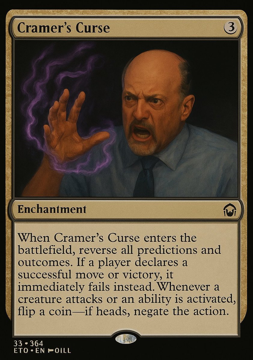 <a href="/WatcherGuru/">Watcher.Guru</a> nothing like a cramer blessing to turn a hedge into a funeral procession
