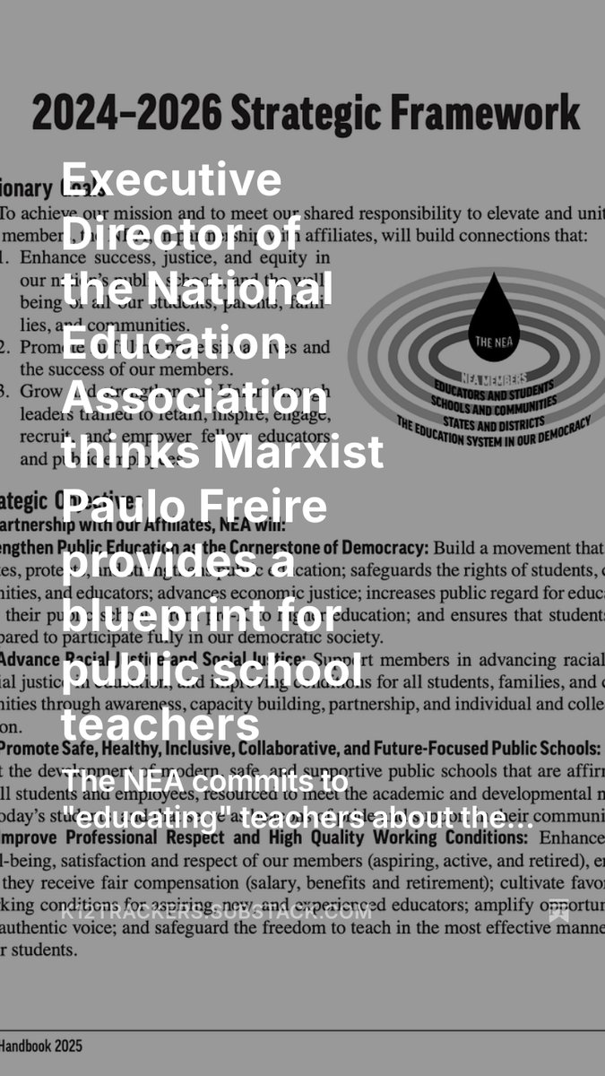 Executive Director of the National Education Association thinks Marxist Paulo Freire provides a blueprint for public school teachers 

open.substack.com/pub/k12tracker…