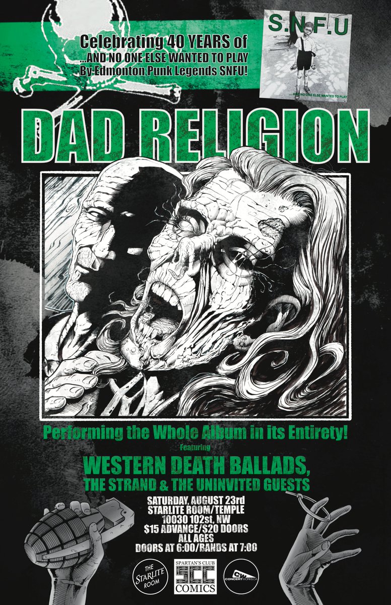 AdrieanKoleric's tweet image. UPDATE! We will have an official launch party for our horror anthology COME WITH ME, I'M ON MY WAY this August 23rd here in Edmonton at the @StarliteRoom! Details on the gig poster and if you haven't backed the @kickstarter, you have 7 days to go!
kickstarter.com/projects/3pres…