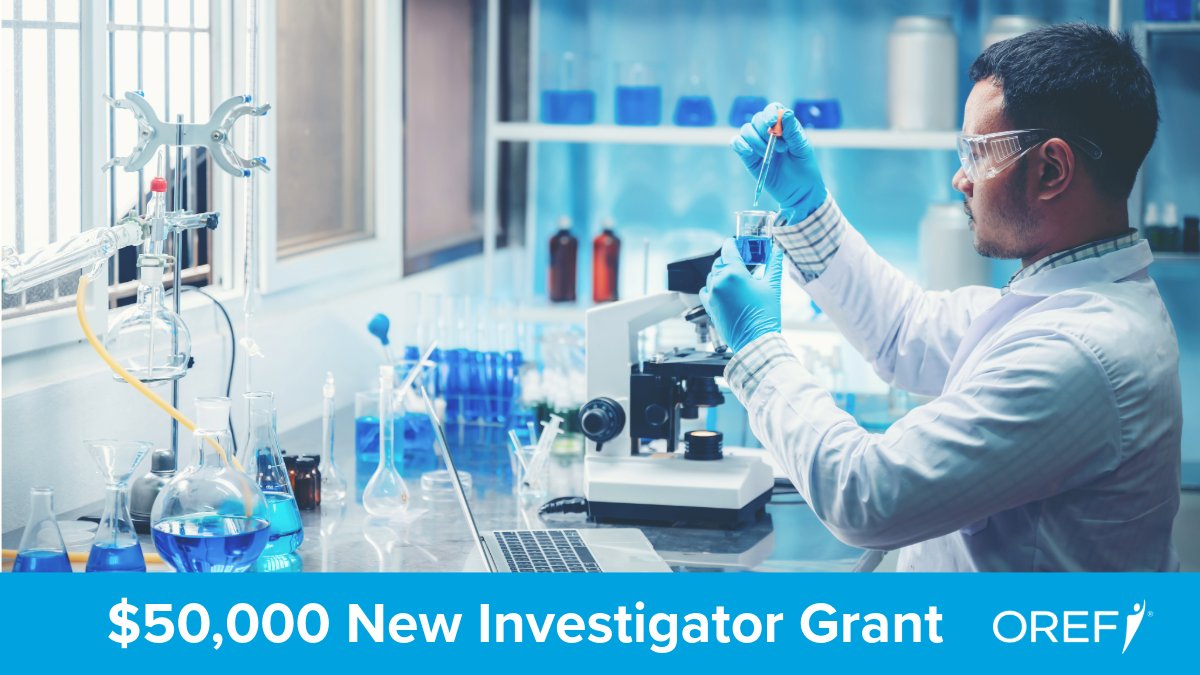 OREFtoday's tweet image. New Investigator Grant provides $50,000 to advance the scientific training of the next generation of #orthopaedic physician-scientists with seed and start-up funding for promising research projects. Visit bit.ly/OREF_NewInvest… for more information.