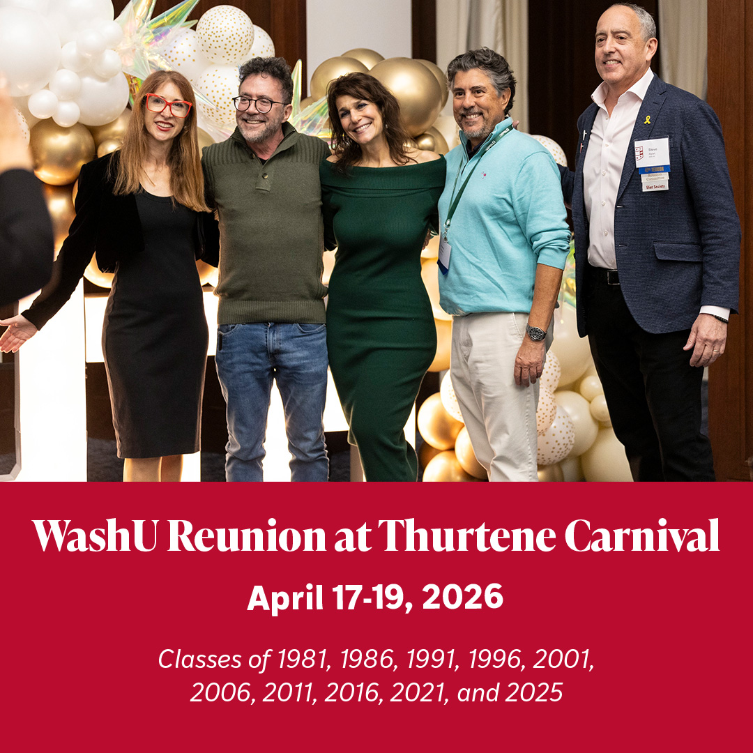 📆 Save the date, Bears! WashU Reunion at Thurtene Carnival returns April 17-19, 2026.

Take our Planning to Attend survey to help us plan an amazing event and to stay in the loop on Reunion updates! bit.ly/3IEKLLR

#WashU #WashUalumni #WashUReunion