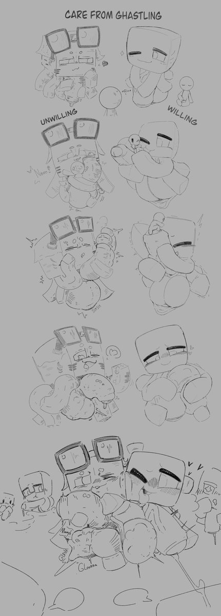 Ur buddy want more attention. to thank u, they will send you to a warm place. Seems owners, will now be part of their big balls and become  new  load. Apparently the other ghastlings want that kind of fun too~
Me and <a href="/F_9578/">F🔞</a>  draw this picture together I hope you enjoy it
#vore