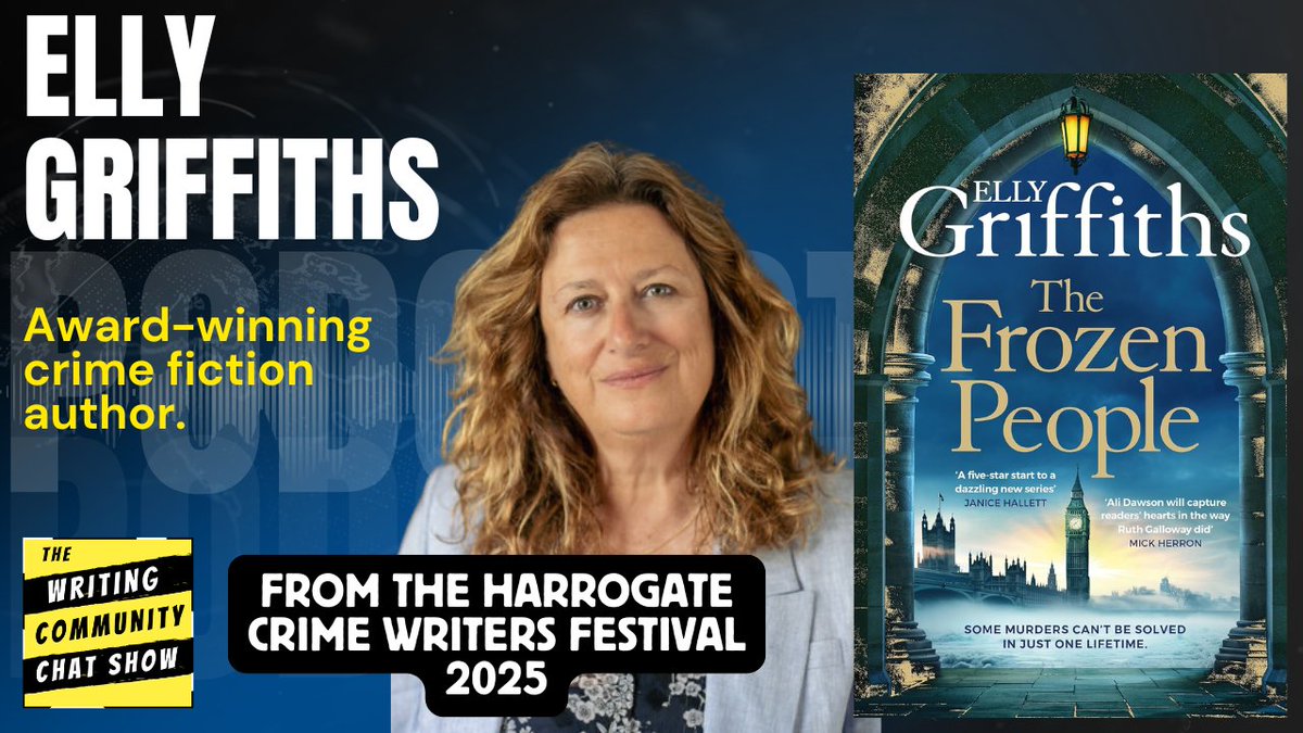 writing_show's tweet image. 🕵️♀️ 15 books. 15 festivals. 1 brilliant writer!
We caught up with the one and only Elly Griffiths at this year’s Harrogate Crime Writers Festival — and what a joy it was.
In this quick but cracking chat, Elly reflects on the longevity of her beloved Dr Ruth Galloway series, her…