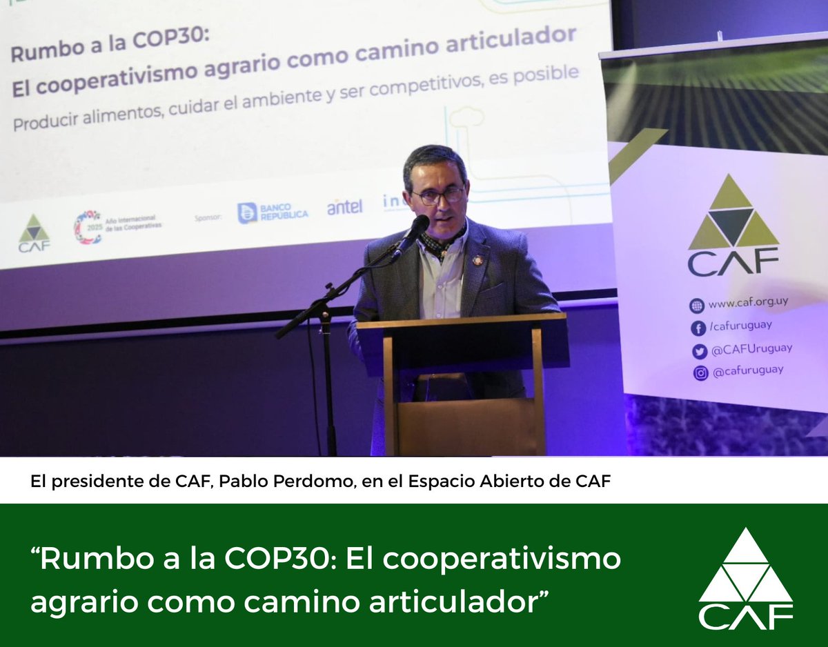 📢"La sostenibilidad ya no es una opción, sino una responsabilidad compartida"

Invitamos a leer el discurso completo que nuestro presidente Pablo Perdomo pronunció en el cierre de la 41° Asamblea General de CAF. 

👉Se puede acceder aquí: acortar.link/OkUxBf