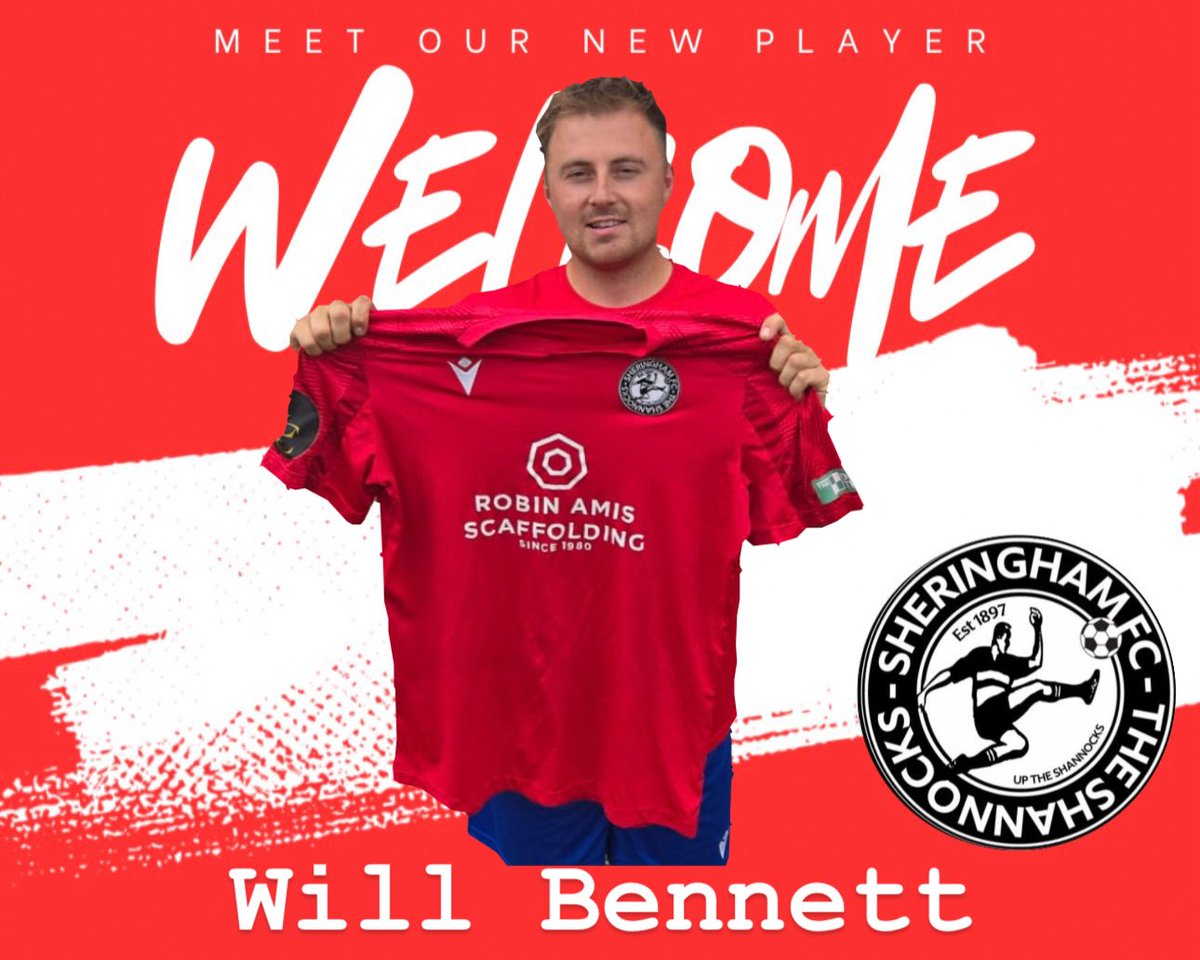 Sheringham FC (@sheringhamfc) on Twitter photo Let’s have an evening signing as well then!
Please welcome Will Bennett to the club. With little discussions with this player 👀 we are buzzing he’s chosen to play for The Shannocks this season. Benno brings bags of experience from previously being at <a href="/DussyRoversFC/">Dussindale & Hellesdon Rovers FC</a>. Let’s have an evening signing as well then!
Please welcome Will Bennett to the club. With little discussions with this player 👀 we are buzzing he’s chosen to play for The Shannocks this season. Benno brings bags of experience from previously being at <a href="/DussyRoversFC/">Dussindale & Hellesdon Rovers FC</a>.