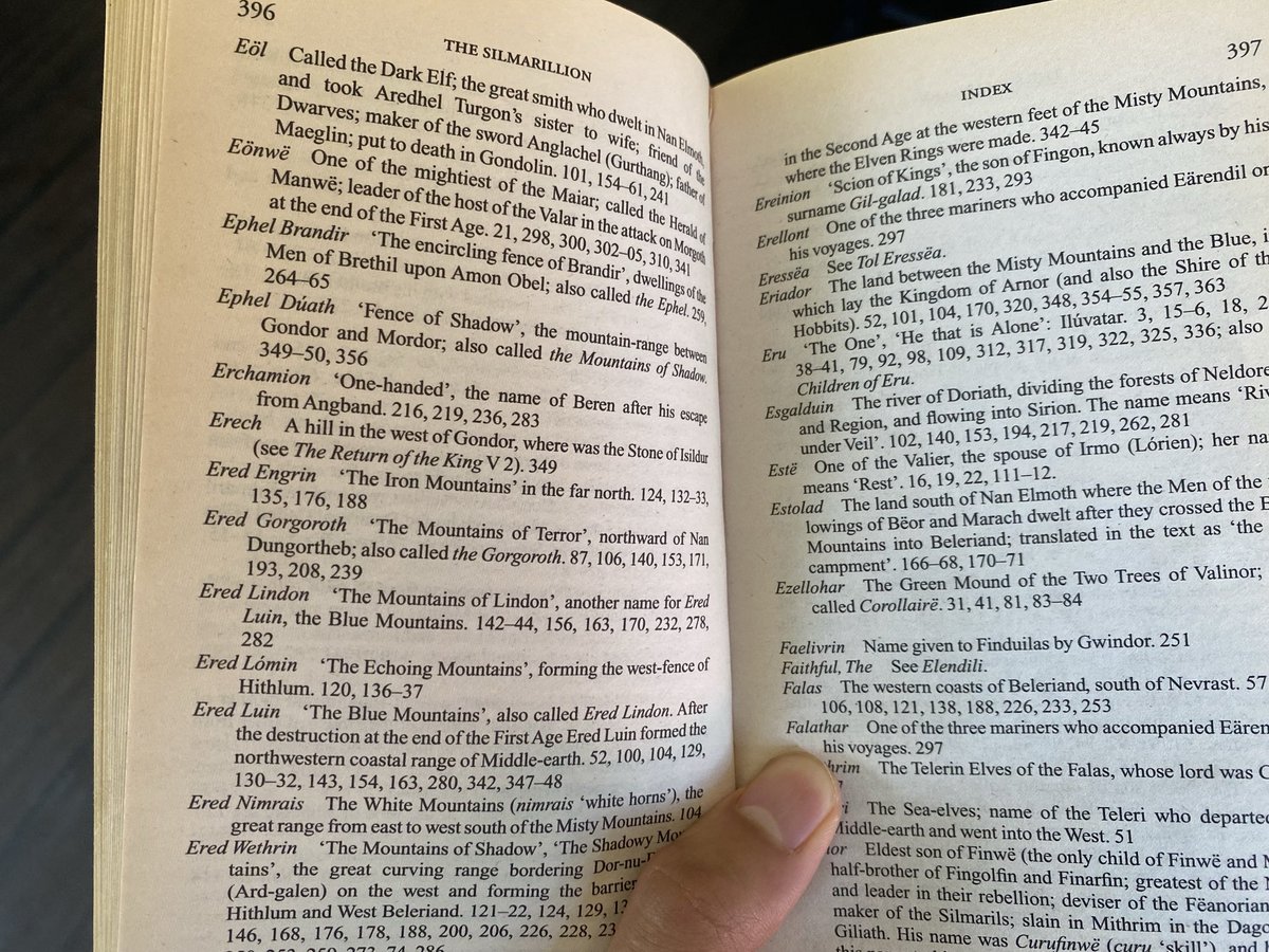 IroncladDev's tweet image. If you can't think of a name for your startup, just go to the index of literally any Lord of the Rings book and you'll find one