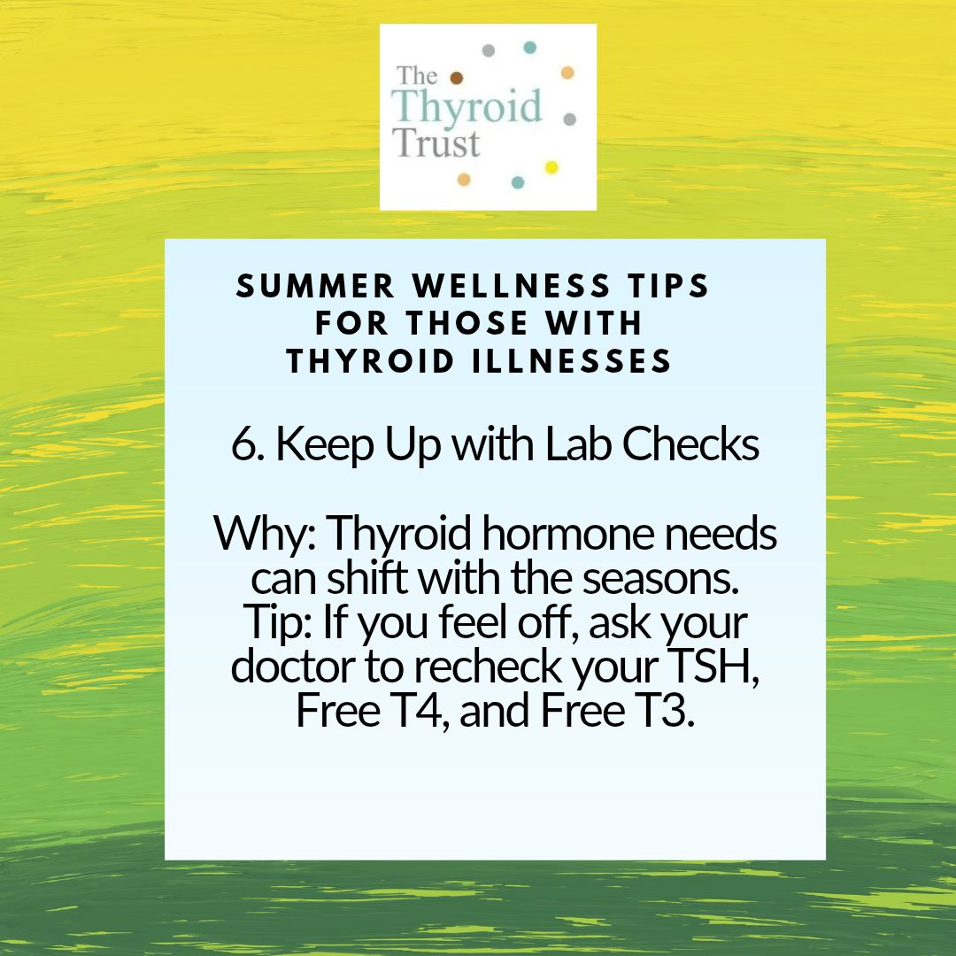 ThyroidTrust's tweet image. #Talk Thyroid
#ThyroidSummerWellnessTips
Learn More here: thyroidtrust.org