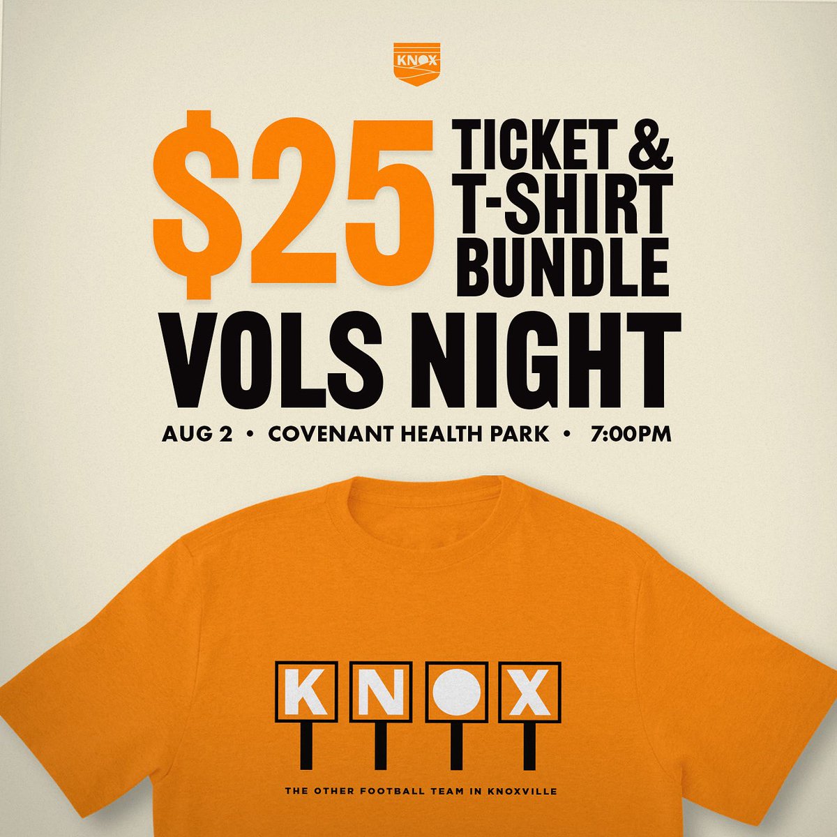 OneKnoxSC's tweet image. VOLS NIGHT! AUGUST 2ND! 🍊
$25 = Ticket + Vols Night Tee! Grab your bundle and rep Rocky Top loud & proud! gofevo.com/event/Volsnigh…
#TOOK #GBO #VolsNight
