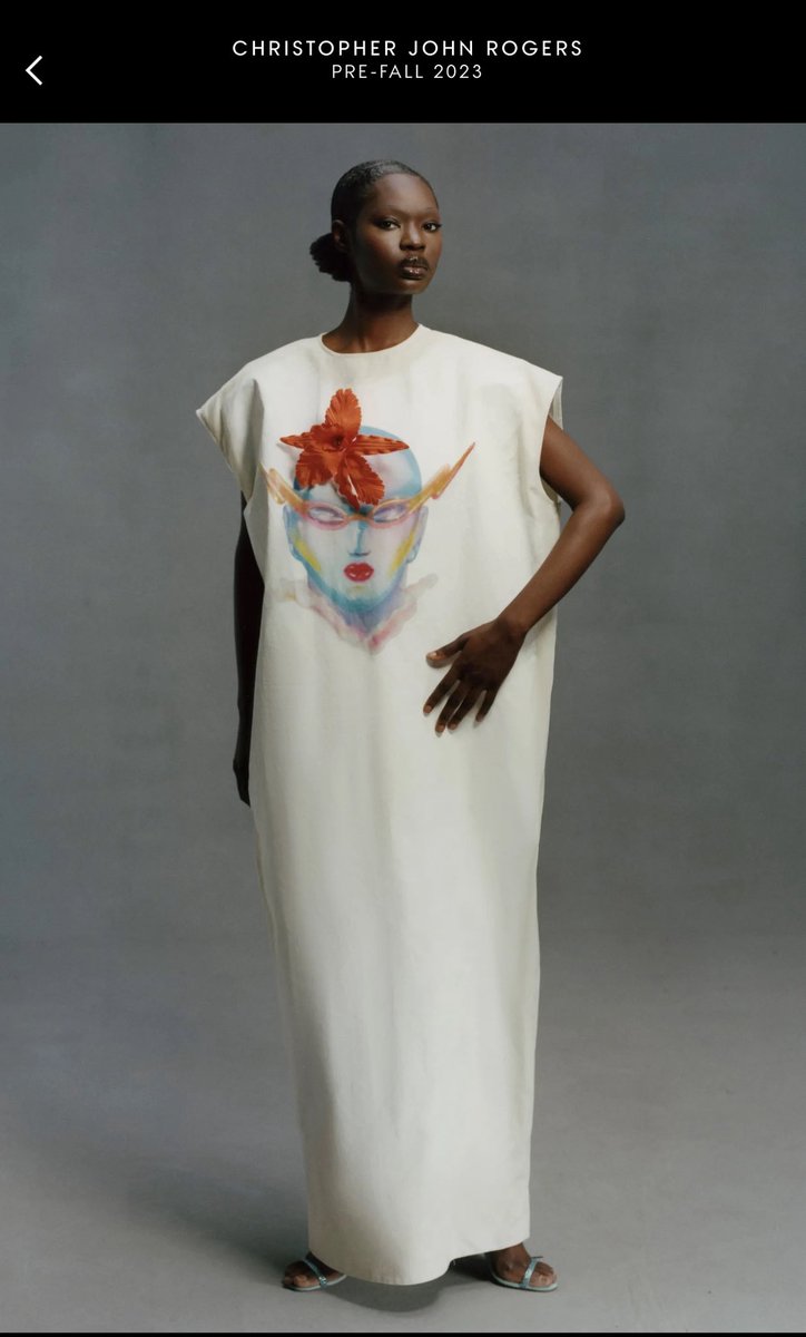 The doll wearing  Christopher John Rogers Pre-Fall’23. 🥹
Look: 7