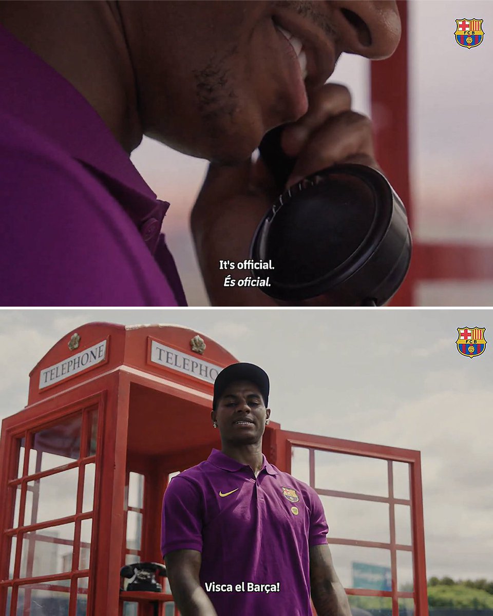 ESPNFC's tweet image. Marcus Rashford is officially a Barcelona player ☎️
(via @FCBarcelona)