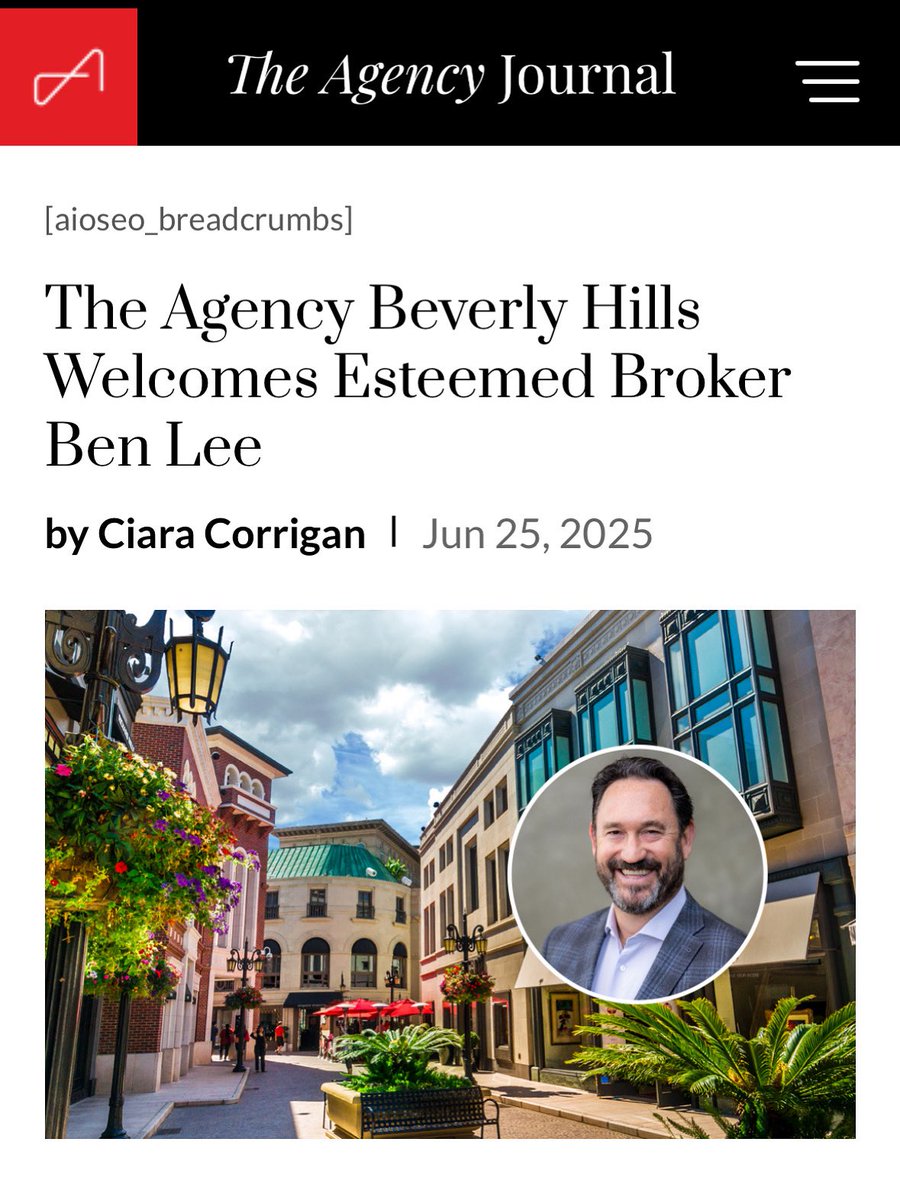 benleeprop's tweet photo. “The Agency Beverly Hills Welcomes Esteemed Broker Ben Lee” very excited to join @TheAgencyRE family in Beverly Hills 🏠🌴 #realestate #losangeles #theagencyre #realtor https://t.co/y1ASRJRB3U