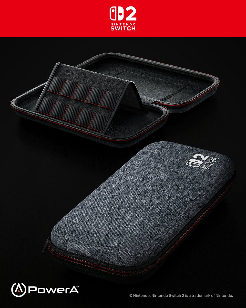 PowerA's tweet image. Ready to Go 🔁 Ready to Game.
Our Slim Case for Nintendo Switch 2 also doubles as a play stand. Nifty, right? Grab yours: bit.ly/4f83Q5p