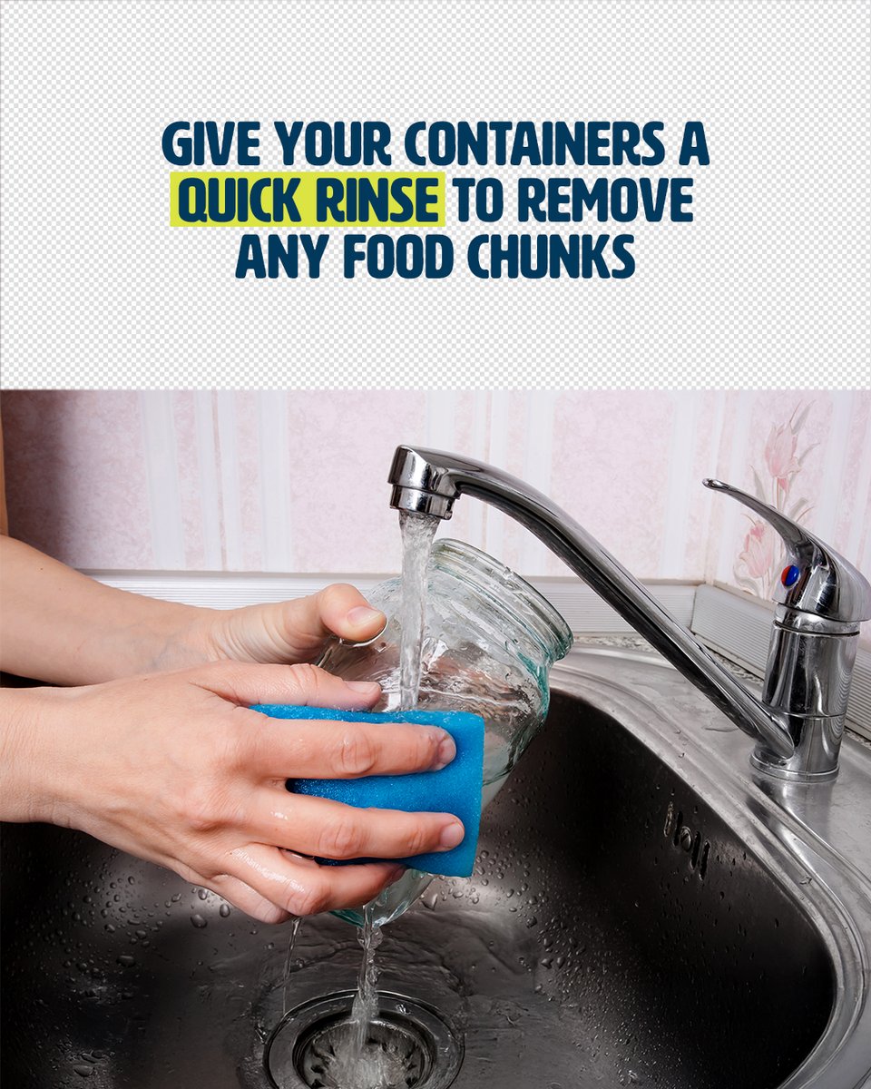 True or False? You don’t need to rinse food containers before recycling them.

❌ FALSE! Rinsing matters! Clean containers can help reduce contamination which is a main factor into a high recycling rate
✅ Give containers a rinse- just enough to get any chunks of food residue off