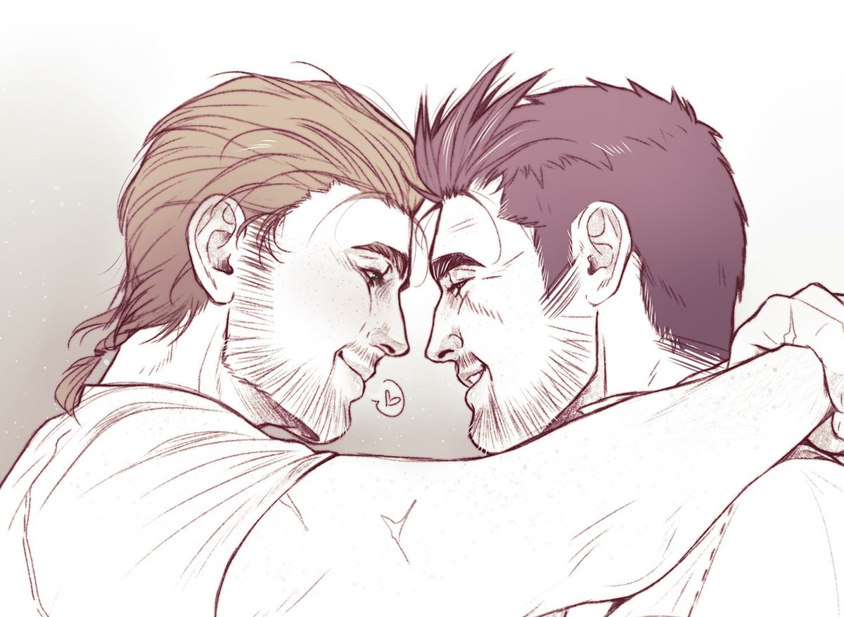 junie_junette's tweet image. Someone on my Pawtreoon asked me to draw some CidxGav ! It's absolutely not my ship (I can't see our baby Gav in any sexual stuff xD for real, it's a big NO for me), but I could at least do a soft hug &lt;3 Happy to make my pawtreoon happy ! 😌❤️