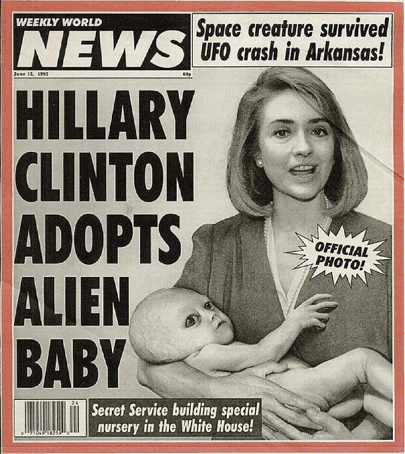 HillaryIsComing's tweet image. To get out ahead of Trump & Blondi’s next attempt to deflect from Epstein & smear Hillary:
No, there is NO alien baby