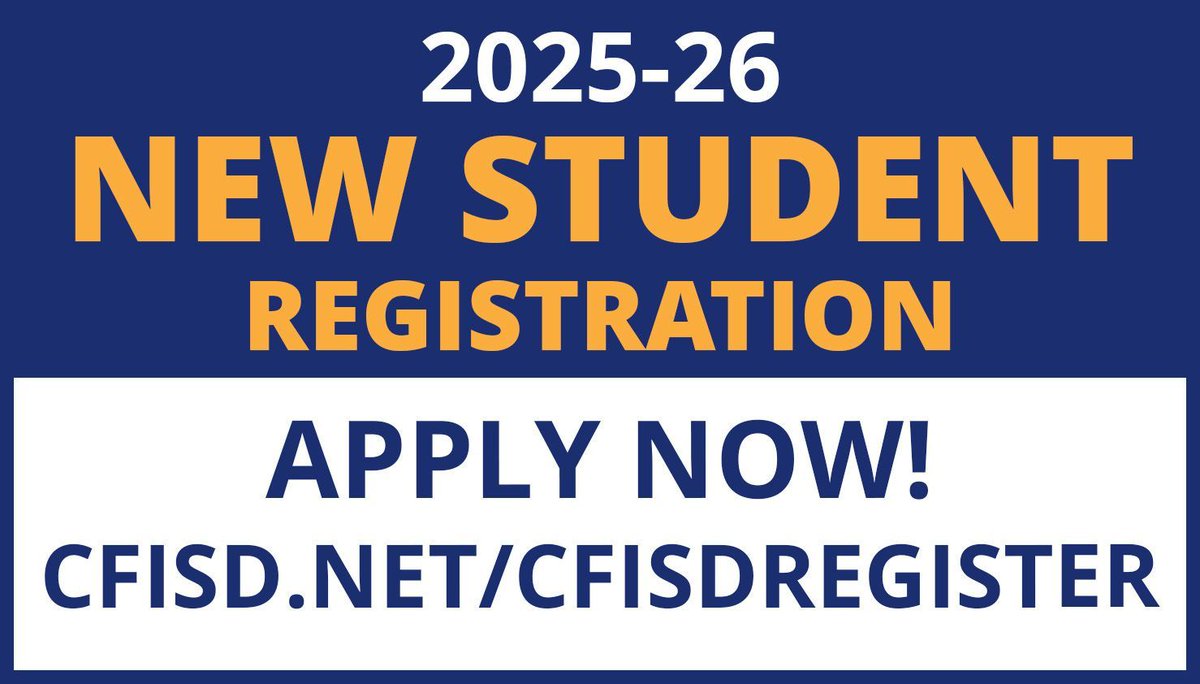 CyFairISD's tweet image. New student registration is now open! Choose The Path to Amazing in 2025-26 -- choose CFISD! buff.ly/8F1f0yi. #CFISDspirit 🎉