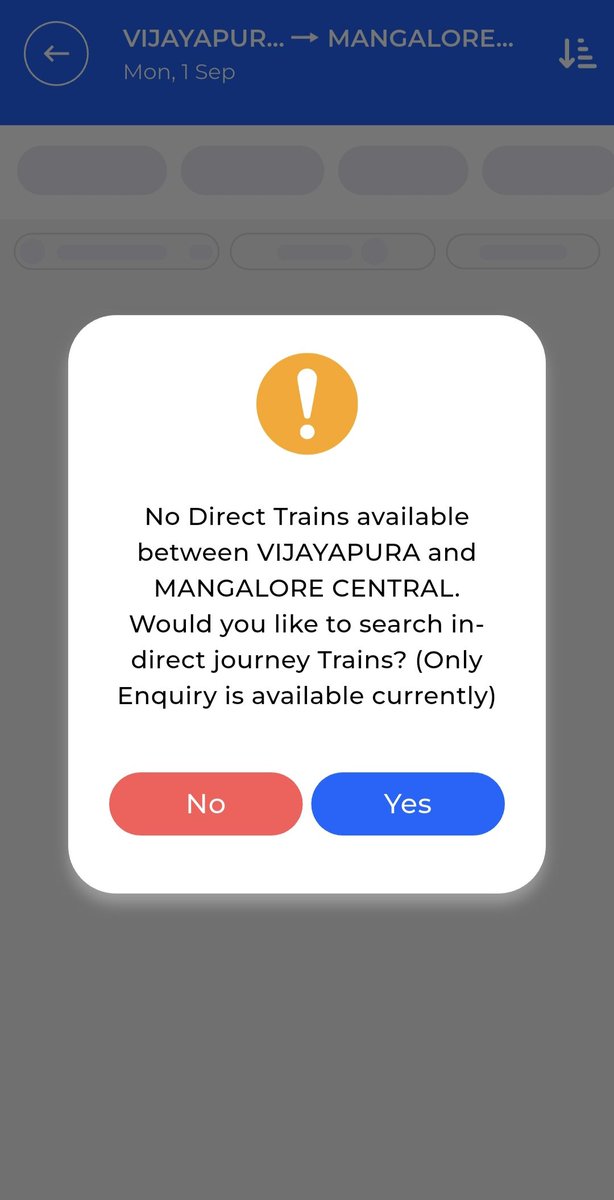 <a href="/SWRRLY/">South Western Railway</a>,<a href="/GMSWR/">GM SWR</a> sir, Railway Board has approved the regularization of Tr No. 07377/78 Vijayapura–Mangaluru Central Express as Tr No. 17377/78. However, bookings have been suspended from 1st Sept 2025, and still not opened despite approval.

From September onwards, festival season