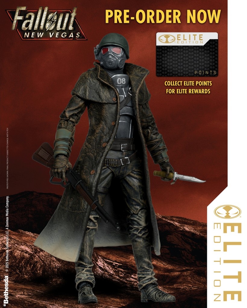 mcfarlanetoys's tweet image. #NCRRanger (#McFarlaneEliteEdition) based on #FALLOUTNEWVEGAS video game is available for pre-order NOW at select retailers!
➡️ bit.ly/FalloutNewVega…
7" scale deluxe action figure includes 13 accessories, base and an ELITE POINTS card reward system.
#McFarlaneToys #Fallout
